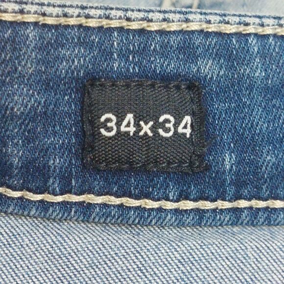 BKE Tyler Stretch Jean in Weber Men's Size 35x33 Blue Denim Cell Phone Pocket - Picture 9 of 15